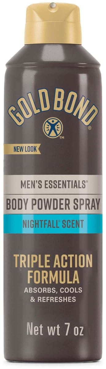 Gold Bond Men's Essentials Body Powder Spray – Nightfall – Verfrissende Body Spray – Anti-Vocht & Geur