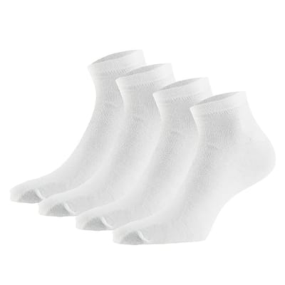 Apollo - Sneakersok van biologisch katoen - Wit - Maat 35/38 - 4-Paar - Enkelsokken dames - Biologisch - Enkelsokken - Sneakersok dames