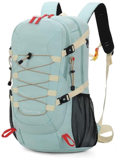 Aurixi® Trekrugzak - Wandelrugzak - Backpack Dames - Melkgroen - 20cm x 33cm x 53cm