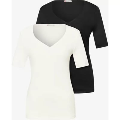 Shirt met hartvormige halslijn in een pak van 2