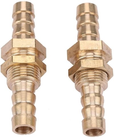 Schotpijpfitting Messing - 2 Stuks - Slangpilaar/Koppeling - Connectoradapter - Schotkoppeling - Korte Ankerkoppeling - Hoogwaardige Materiaal - Slangfitting