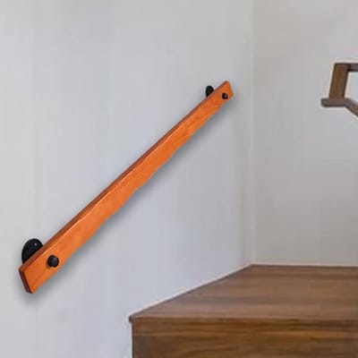 Houten Trapleuning - Wandsteun Leuning - Veiligheid Thuis - Massief Hout - 300cm - Houtkleur