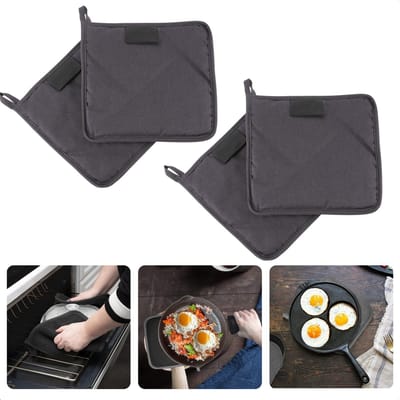 Pannenlappen - Hittebestendig - Pannelap - Pannenonderzetter 20x20 cm - 100% Katoen - Wasbaar - Inclusief EBOOK