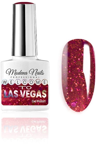 Modena Nails UV/LED Gellak Welcome To Las Vegas - LV5 - Rood - Glitters - Gel nagellak - Gel nagellak