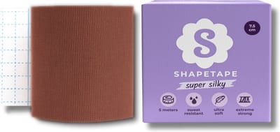 Shapetape Boob tape - 5 Meter Boobtape - 7.5 cm breed - BH Tape - Tape voor borsten - Body tape - Booblift tape - Fashion tape - Plak bh - Borst tape - Bruin - Choco