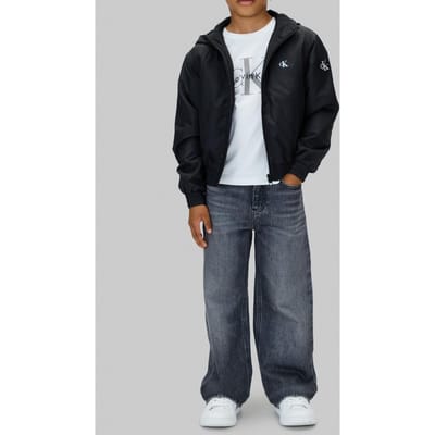 Calvin Klein Boys Padded Hooded Jacket Black Size: 8 | Jackets Outlet | Unisex | Zwart