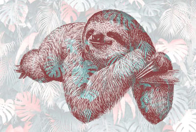Fotobehang SlothDesign1 DD118130 A.S. Création Atelier 47 | 3D Fotobehang