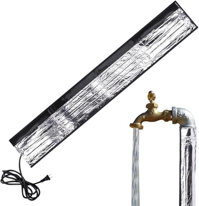 Elektrische deken - Verwarmingsband buizen - Vorstbescherming leidingen - Eenvoudige installatie - 96 x 15 cm - Aluminium
