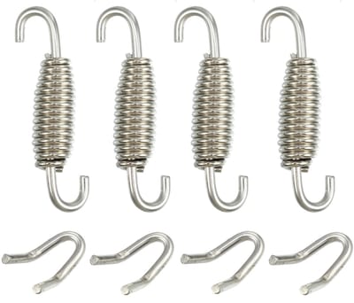 Dailygoods- Uitlaatpijpveren Set van 4 - 55mm/2.17" - Roestvrij Staal