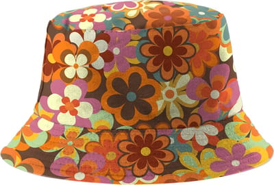 Yucka - Bucket Hat - Vissershoedje - Hoedje - Heren - Dames - Flower power - Retro bloemenprint - Festival accessoires - Reversible - 58 cm - multicolor