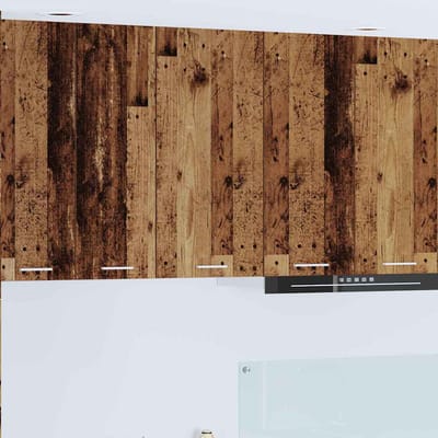 vidaXL - Hangkast - Oud - Hout - en - Wit - 40 - x - 31 - x - 80 - cm - Bewerkt - hout
