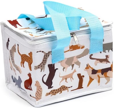Koeltas/Lunchtas - Feline Fine Cats - Duurzaam RPET - 15x20x14cm