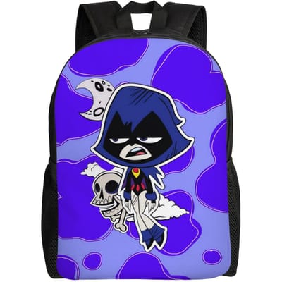 Teen Titans Go Raven's Emoticlones Rugzak Student Unisex Grote Rugzakken Polyester Kawaii Middelbare School Tassen Wandelrugzak One Size purple
