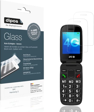 dipos – 2x Pantserfolie geschikt voor SPC Harmony 2 | 9H Screenprotector
