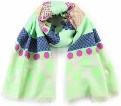 Bijoutheek Sjaal (Fashion) Cirkels Green