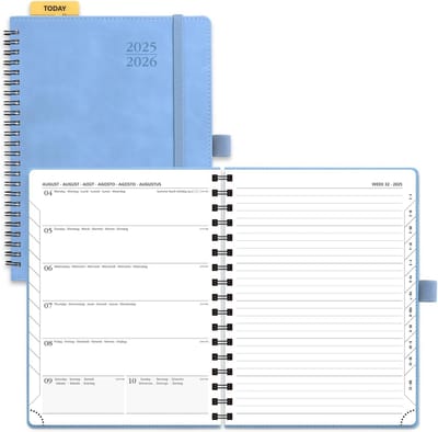 Agenda 2025 & 2026 Weekplanner Notitieboek A5 Inclusief Maandtabbladen