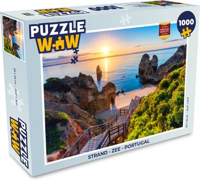 Puzzel Strand - Zee - Portugal - Legpuzzel - Puzzel 1000 stukjes volwassenen