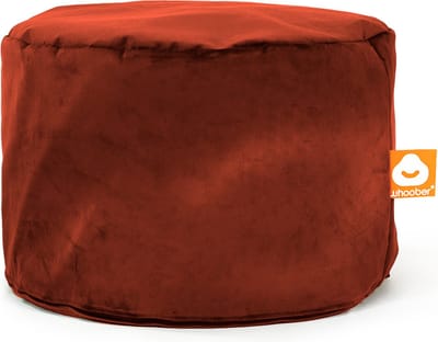 Whoober zitzak poef Rhodos velvet bordeaux rood - Wasbaar - Zacht en comfortabel