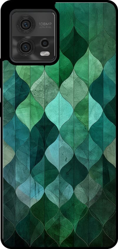 Smartphonica Telefoonhoesje Geschikt voor Motorola Moto G72 met groene bladeren opdruk - TPU backcover case green leaf design - Groen geschikt voor Motorola Moto G72