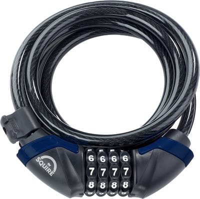 Squire Kilda Combi 10/1800 - Fietsslot - Kabelslot - Cijferslot - Veelzijdig en flexibel slot - 180 cm