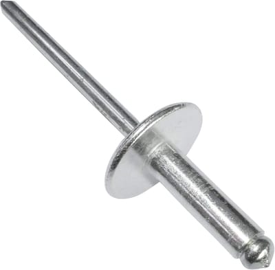 Set van 100 Blindklinknagels Ø4.8x16mm met Brede Kop - DIN 7337 C - Aluminium/Staald