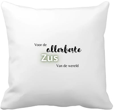 Akyol - voor de allerbeste zus van de wereld Kussen hoes - Zus - de beste zus - verjaardagscadeau - verjaardag - cadeau - cadeautje voor zus - zus artikelen - kado - geschenk - gift - 40 bij 40 cm