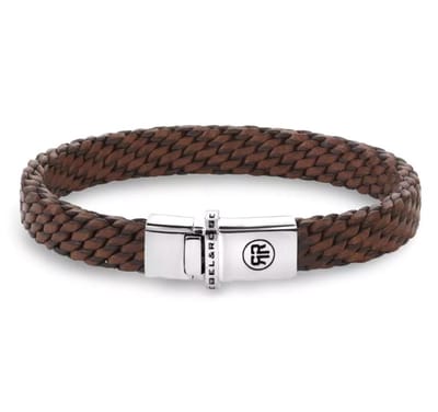 Rebel and Rose RR-L0169-S-L - Woven Patina Cognac - Armband-Maat L