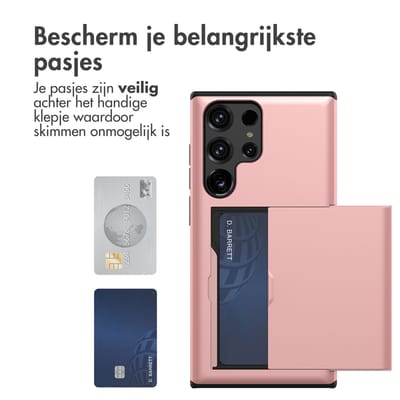 imoshion Hoesje met Pasjeshouder - Geschikt voor Samsung Galaxy S23 Ultra - Rosé Goud