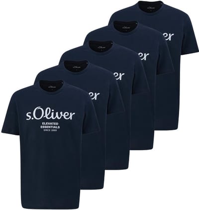 s.Oliver Heren t-shirt 5 pack Basic