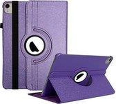 Geschikt voor Apple iPad Air 4 (2020) 10.9 inch Multi Stand Case - 360 Draaibaar Tablet hoesje - Tablethoes - Paars +  Stylus