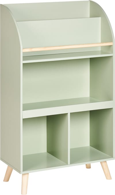 LILOET - Boekenkast met 3 planken - Lichtgroen - Hout