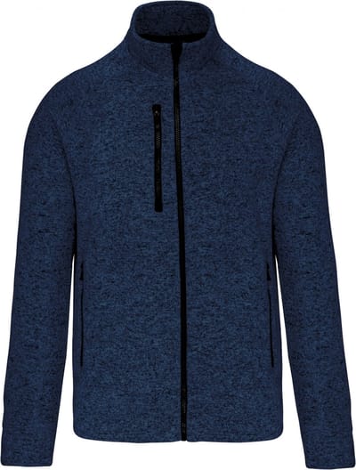 Kariban Heather herenvest met rits K9106 - Navy Melange - 3XL