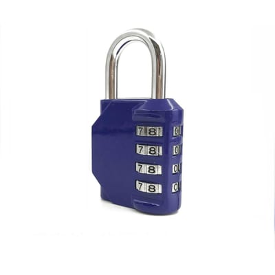 4 Cijferig Mechanisch Combinatieslot Sleutelloze Beveiliging Anti Diefstal Zinklegering Universeel voor Kast blauw