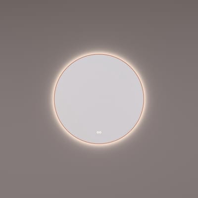 HIPP Design spiegel Rond Koper PVD met Indirecte LED Verlichting 60 x 3 cm Spiegelverwarming Touch Dimmer Kleurenwissel