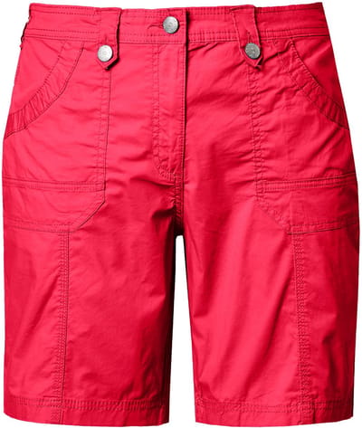 Ulla Popken - Dames - Cargo-bermuda comfortabele tailleband 4-pocket model - Rood - Maat 46