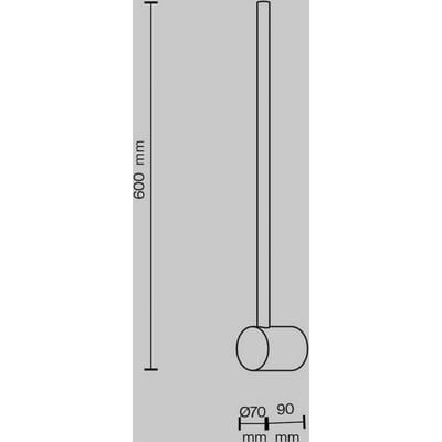 Maytoni LED wandlamp Light stick, messing, hoogte 60 cm