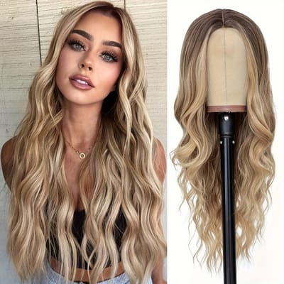 Livano Pruiken Dames - Cosplay Pruik - Lang Haar - Hair Wig - Roze - 66cm