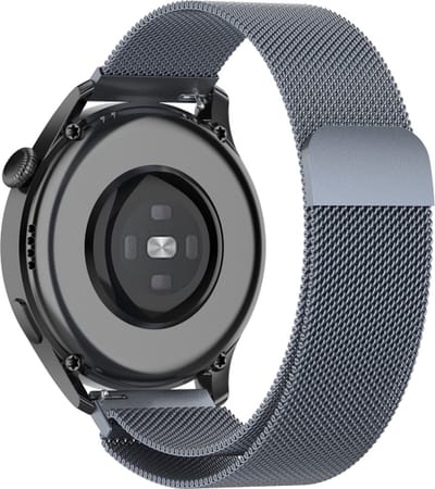 Milanees bandje - geschikt voor Garmin Vivoactive 4 / Venu 2 / Venu 3 / Forerunner 255 / 265 - grijs