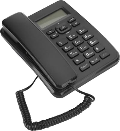 Vaste Bureautelefoon - Vaste Telefoon - Kantoor Thuis - Nummerherkenning Alarm - ABS Materiaal - Zwart