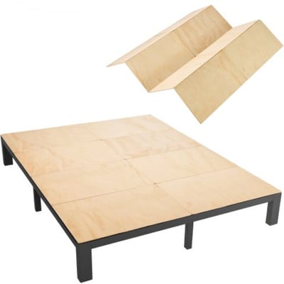 VEVOR Bunkie Board, Kingsize 195x178 cm, Opvouwbare matrasdrager met nylon banden, Multiplex, Afgeronde randen, Anti-doorzakontwerp voor metalen frames, slaapbanken, platformbedden en stapelbedden