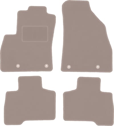 Beige veloursmatten voor: Fiat Fiorino III combivan (2007-2017)