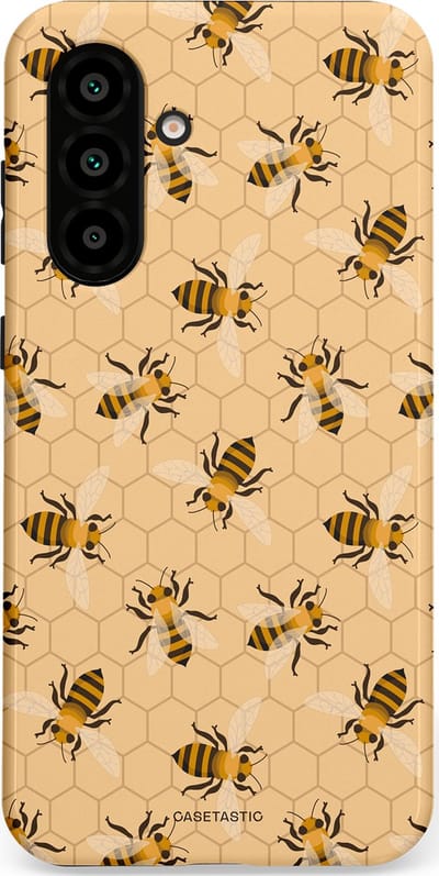 Casetastic Hoesje Geschikt voor Samsung A56 / A36 - Stijlvolle Beschermende Duo-layer Case - Zomer Bijen Look