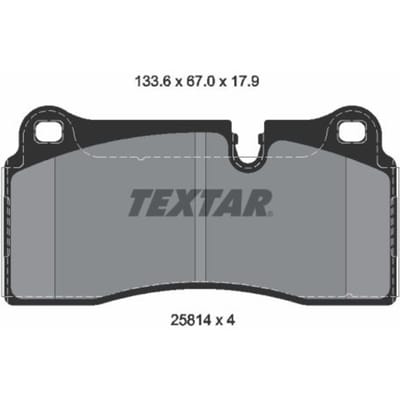 Remblokset TEXTAR 2581401, achter