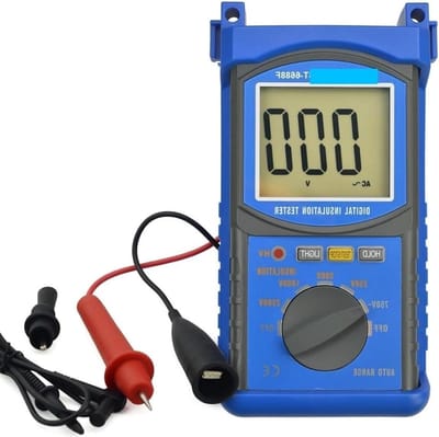 Isolatieweerstandstester - Isolatiemeter Megohmmeter - Elektrische Metingen - Hoge Precisie Digitaal - Tot 2000 MΩ - Zwart