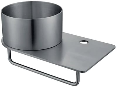DutchLine - Toiletplanchet met waskom - 360x210x165 - Met Kraangat – Gunmetal