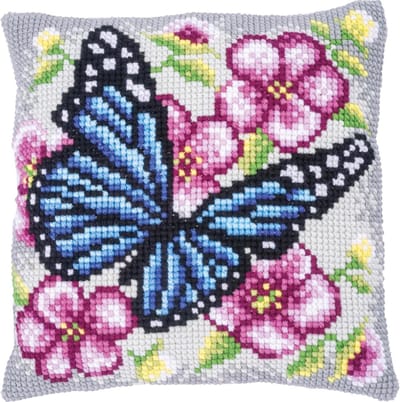 Borduurpakket Kussen - Handwerkpakket Sierkussen - Zelf Maken Knutselen - Voorbedrukt Stramien - 40 x 40 cm - Multicolor
