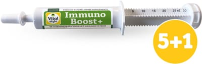 Vitalstyle ImmunoBoost+ - Paarden Supplement - Positieve Invloed op het Immuunsysteem- Voordeelverpakking - 6 x 30ml