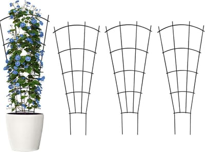 DailySupplies® Klimrek Planten - Plantensteunen voor Klimplanten - Wandrek voor Buiten - Zwart