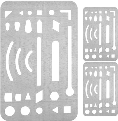 Dailygoods- Gumschild Roestvrij Staal - 3 Stuks - Nauwkeurig Wissen - Dunne Vorm - Veiligheid Hoeken - Lichtgewicht en Handzaam - Wiskant