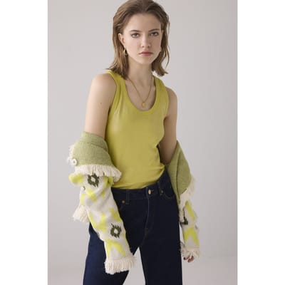 Summum Woman Rib Tanktop Cotton Rib Mimosa Yellow Size: XS | Tanks &amp; Camis Outlet | Dames | Geel
